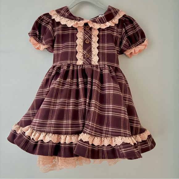 Oh Shana! Custom burgundy wine pink formal flower girl dress 5 6 Family photos - Picture 2 of 10